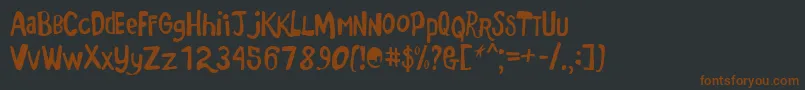 Markermonkey Font – Brown Fonts on Black Background