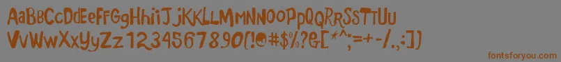 Markermonkey Font – Brown Fonts on Gray Background