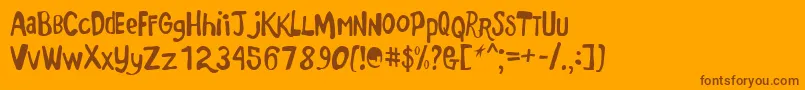 Markermonkey Font – Brown Fonts on Orange Background
