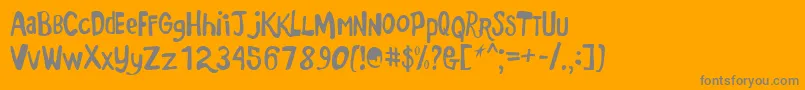 Markermonkey Font – Gray Fonts on Orange Background