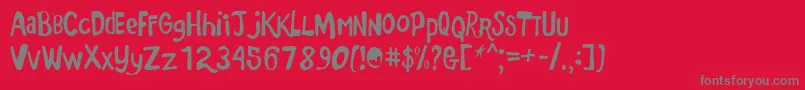 Markermonkey Font – Gray Fonts on Red Background