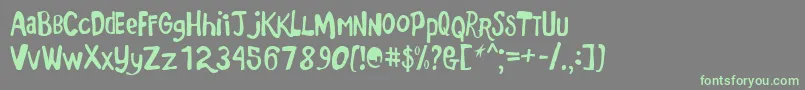 Markermonkey Font – Green Fonts on Gray Background