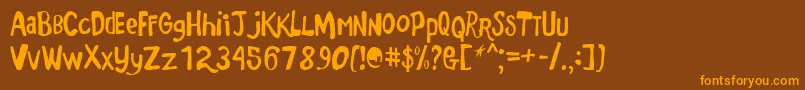 Markermonkey Font – Orange Fonts on Brown Background