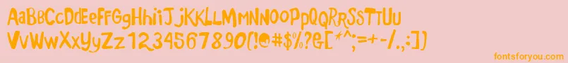fuente Markermonkey – Fuentes Naranjas Sobre Fondo Rosa