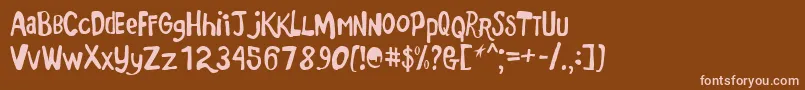 fuente Markermonkey – Fuentes Rosadas Sobre Fondo Marrón