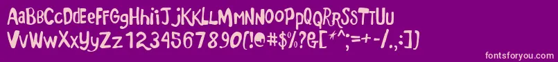 Markermonkey Font – Pink Fonts on Purple Background