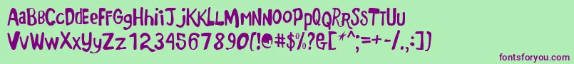 Fonte Markermonkey – fontes roxas em um fundo verde