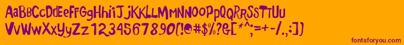 Markermonkey-Schriftart – Violette Schriften auf orangefarbenem Hintergrund