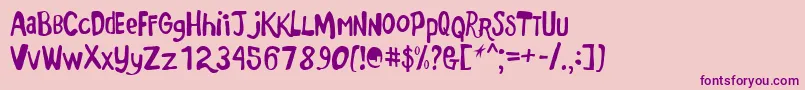 Markermonkey-Schriftart – Violette Schriften auf rosa Hintergrund
