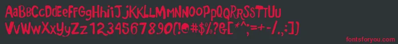 Markermonkey Font – Red Fonts on Black Background