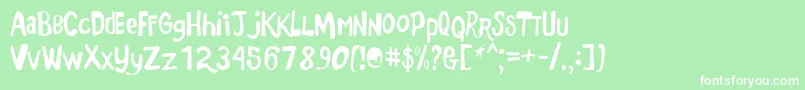 Markermonkey Font – White Fonts on Green Background