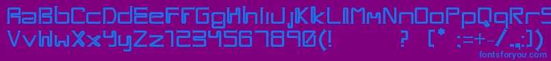 One Way Font – Blue Fonts on Purple Background