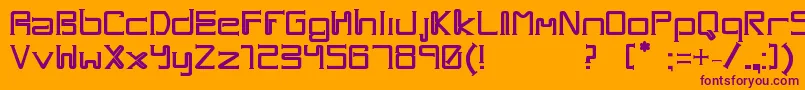 One Way Font – Purple Fonts on Orange Background
