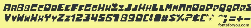 Powerpuff Font – Black Fonts on Yellow Background