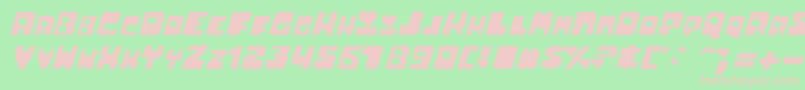 Powerpuff Font – Pink Fonts on Green Background