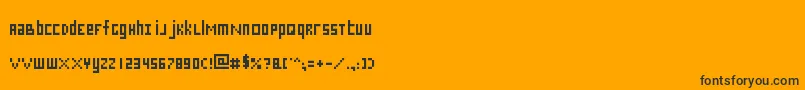 Squary Font – Black Fonts on Orange Background