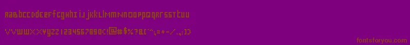 Squary Font – Brown Fonts on Purple Background