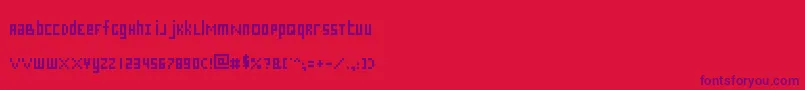 Squary Font – Purple Fonts on Red Background