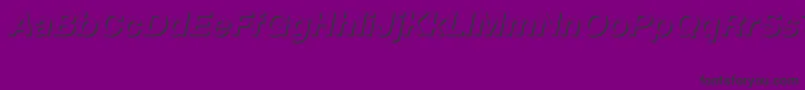 Prs76C-Schriftart – Schwarze Schriften auf violettem Hintergrund