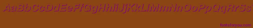 Prs76C Font – Purple Fonts on Brown Background