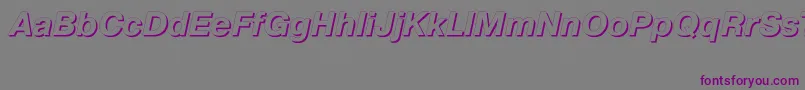 Prs76C Font – Purple Fonts on Gray Background