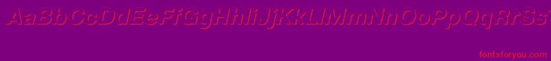 Prs76C Font – Red Fonts on Purple Background