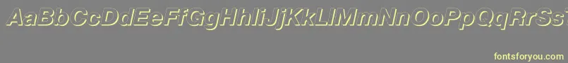 Prs76C Font – Yellow Fonts on Gray Background