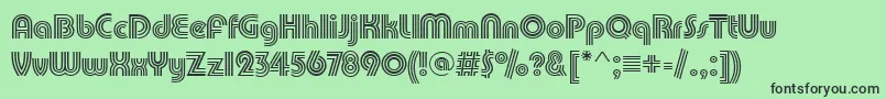 PuenteTrilineRegular Font – Black Fonts on Green Background