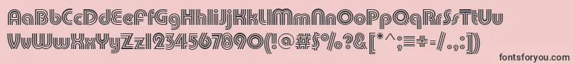 PuenteTrilineRegular Font – Black Fonts on Pink Background