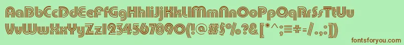 PuenteTrilineRegular Font – Brown Fonts on Green Background