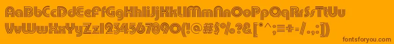 PuenteTrilineRegular Font – Brown Fonts on Orange Background