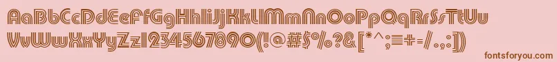 PuenteTrilineRegular Font – Brown Fonts on Pink Background