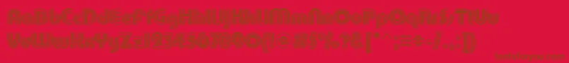 PuenteTrilineRegular Font – Brown Fonts on Red Background