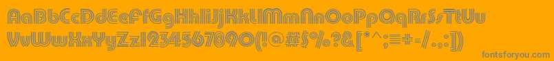 PuenteTrilineRegular Font – Gray Fonts on Orange Background