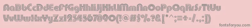 PuenteTrilineRegular Font – Gray Fonts on Pink Background