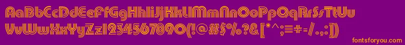 PuenteTrilineRegular Font – Orange Fonts on Purple Background