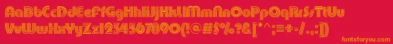 PuenteTrilineRegular Font – Orange Fonts on Red Background