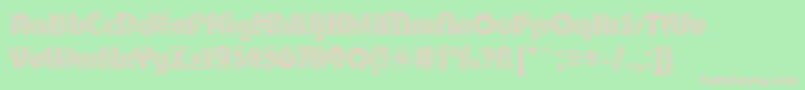 PuenteTrilineRegular Font – Pink Fonts on Green Background