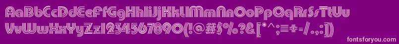 PuenteTrilineRegular Font – Pink Fonts on Purple Background