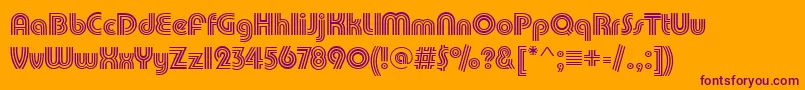 PuenteTrilineRegular Font – Purple Fonts on Orange Background