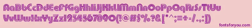 PuenteTrilineRegular Font – Purple Fonts on Pink Background
