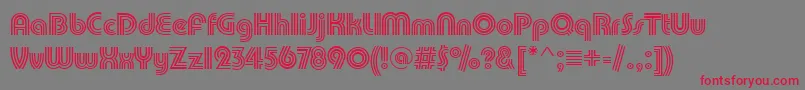 PuenteTrilineRegular Font – Red Fonts on Gray Background