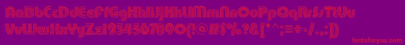 PuenteTrilineRegular Font – Red Fonts on Purple Background