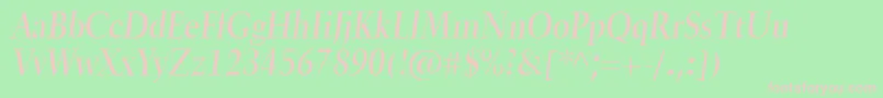 TrumpetliteItalic Font – Pink Fonts on Green Background