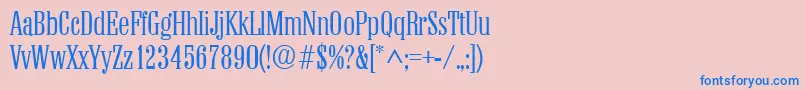 ColonellRegular Font – Blue Fonts on Pink Background