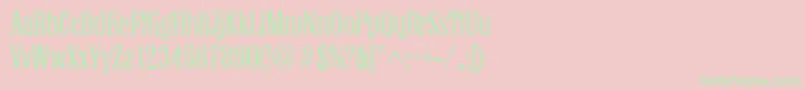 ColonellRegular Font – Green Fonts on Pink Background