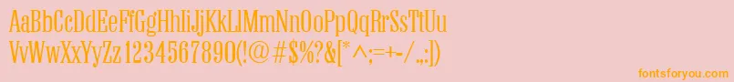 ColonellRegular Font – Orange Fonts on Pink Background