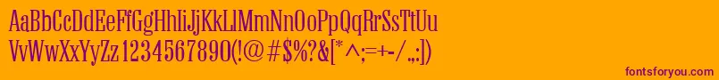 ColonellRegular Font – Purple Fonts on Orange Background