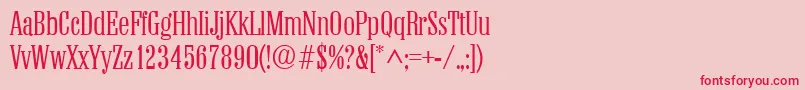 ColonellRegular Font – Red Fonts on Pink Background