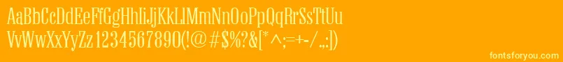 ColonellRegular Font – Yellow Fonts on Orange Background
